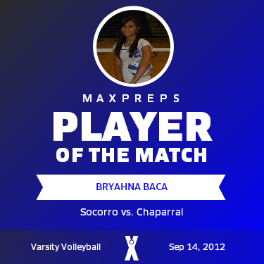 #12 Bryahna Baca Player of the Game badge