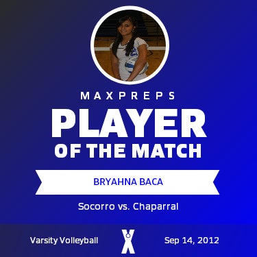 #12 Bryahna Baca Player of the Game badge