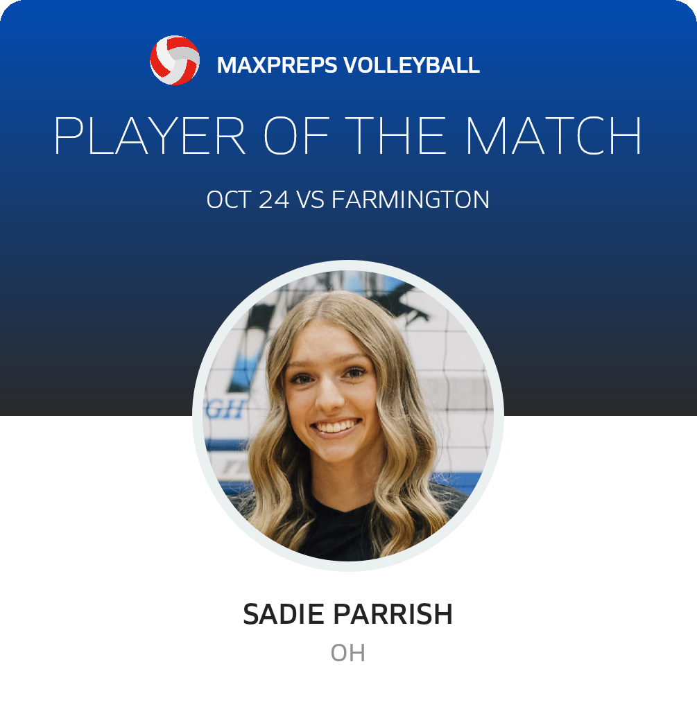 #4 Sadie Parrish Player of the Game badge
