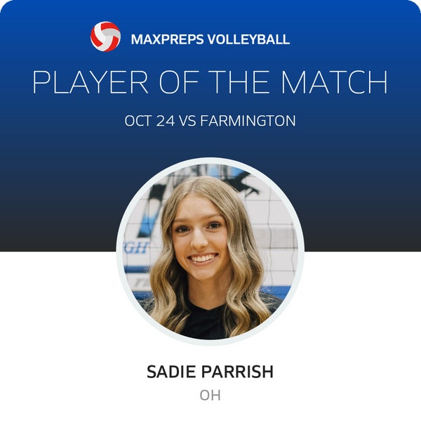 #4 Sadie Parrish Player of the Game badge