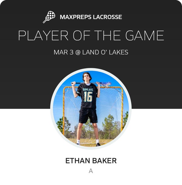 #16 Ethan Baker Player of the Game badge