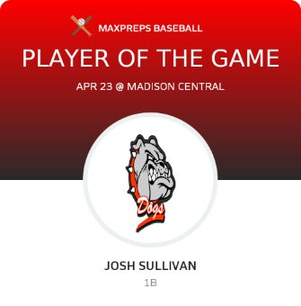 #22 Josh Sullivan Player of the Game badge
