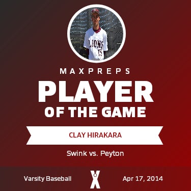 #15 Clay Hirakara Player of the Game badge