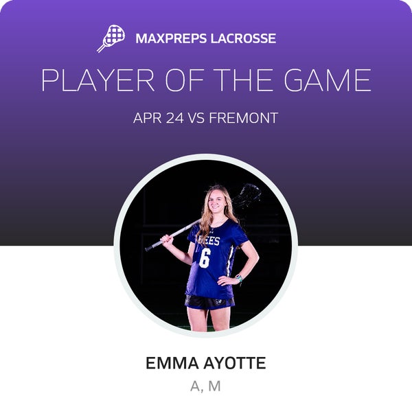 #6 Emma Ayotte Player of the Game badge