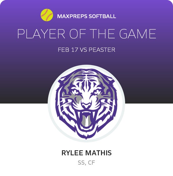 #4 Rylee Mathis Player of the Game badge