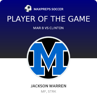 #15 Jackson Warren Player of the Game badge
