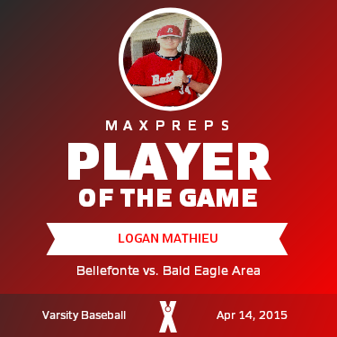 #34 Logan Mathieu Player of the Game badge