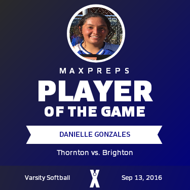#15 Danielle Gonzales Player of the Game badge