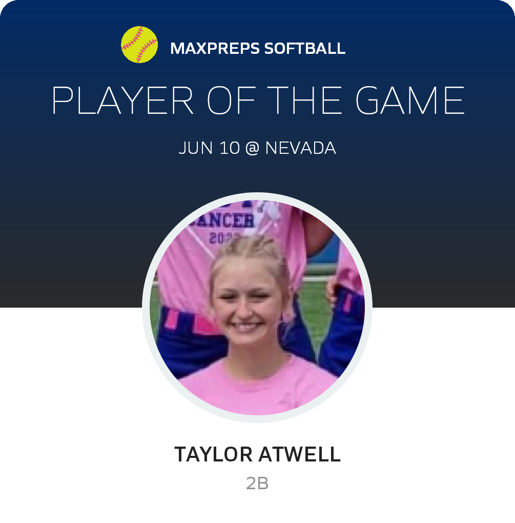 #3 Taylor Atwell Player of the Game badge