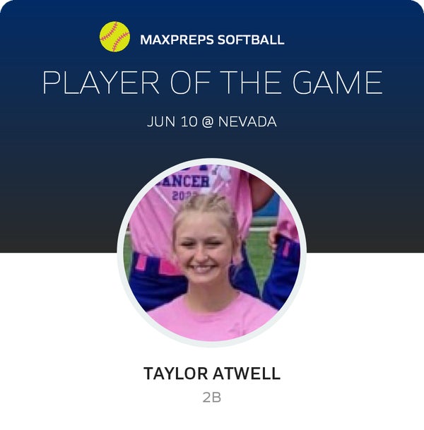 #3 Taylor Atwell Player of the Game badge