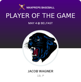 #10 Jacob Wagner Player of the Game badge