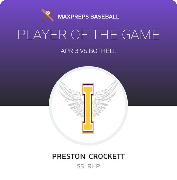#7 Preston Crockett Player of the Game badge