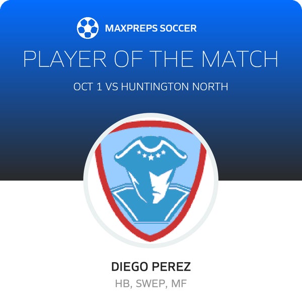 #10 Diego Perez Player of the Game badge