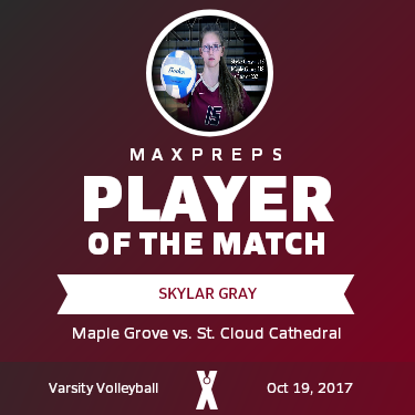 #15 Skylar Gray Player of the Game badge