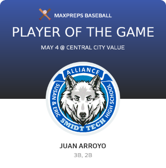#12 Juan Arroyo Player of the Game badge
