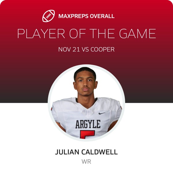 #5 Julian Caldwell Player of the Game badge