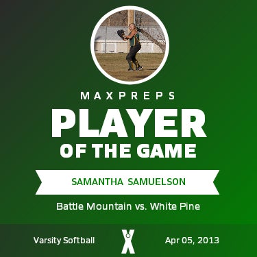 #7 Samantha Samuelson Player of the Game badge