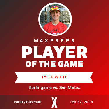 #8 Tyler White Player of the Game badge