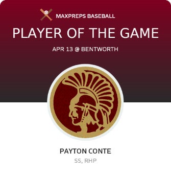 #20 Payton Conte Player of the Game badge