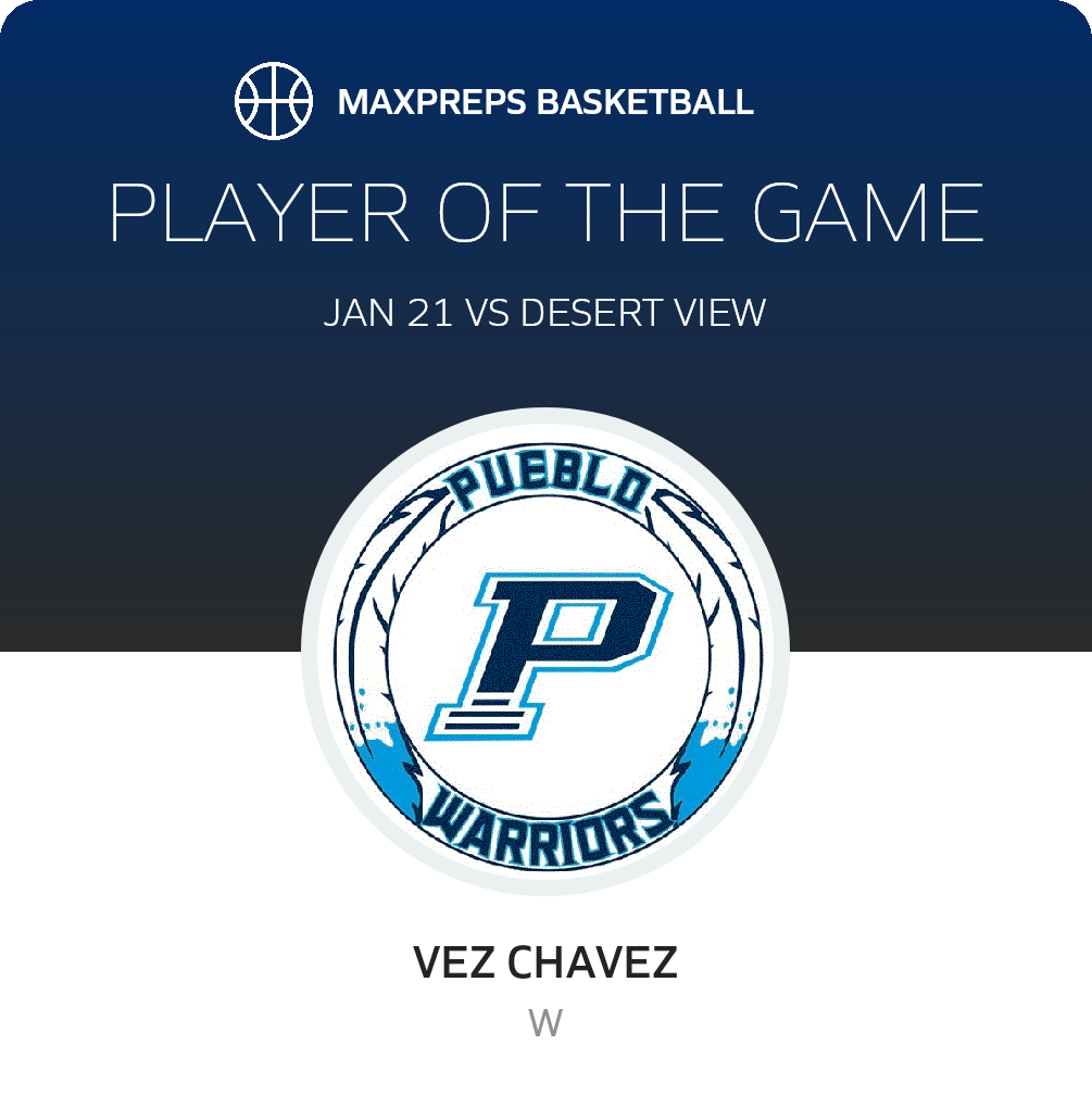 #15 Vez Chavez Player of the Game badge