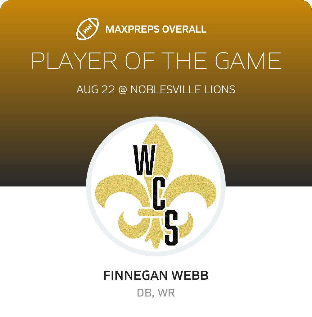#33 Finnegan Webb Player of the Game badge