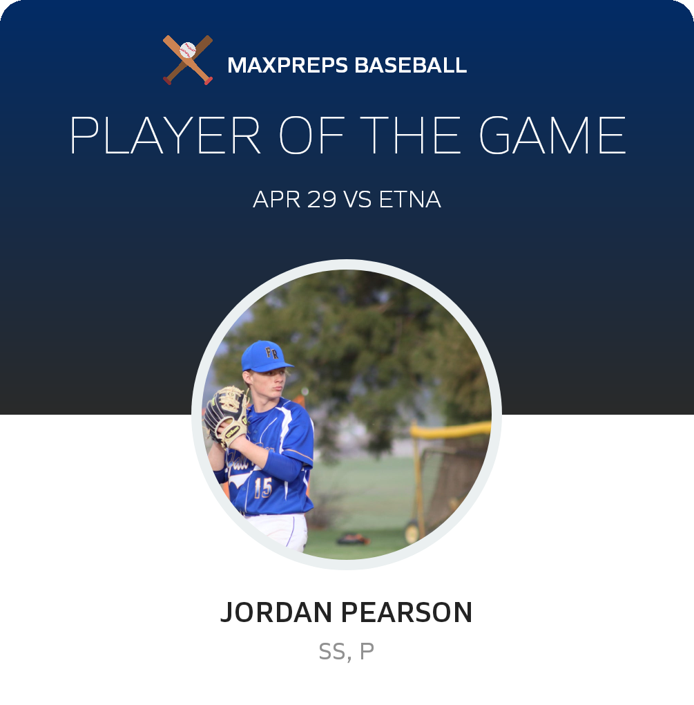 #15 Jordan Pearson Player of the Game badge