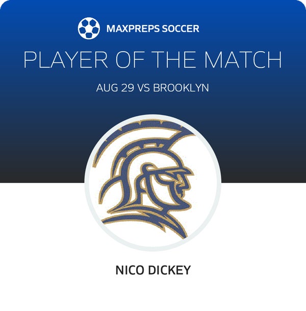 #4 Nico Dickey Player of the Game badge