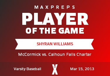 #8 Shyran Williams Player of the Game badge