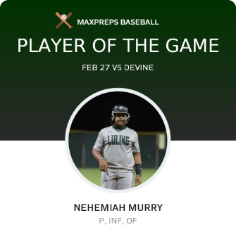 #13 Nehemiah Murry Player of the Game badge