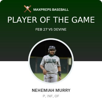 #13 Nehemiah Murry Player of the Game badge