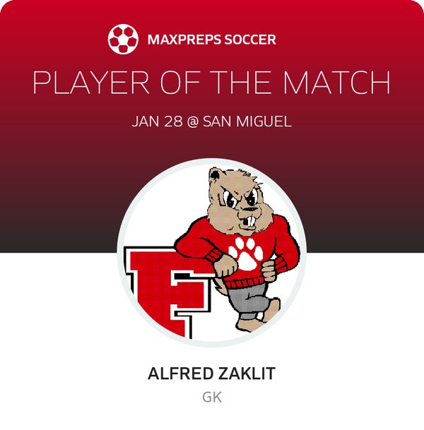 #00 Alfred Zaklit Player of the Game badge