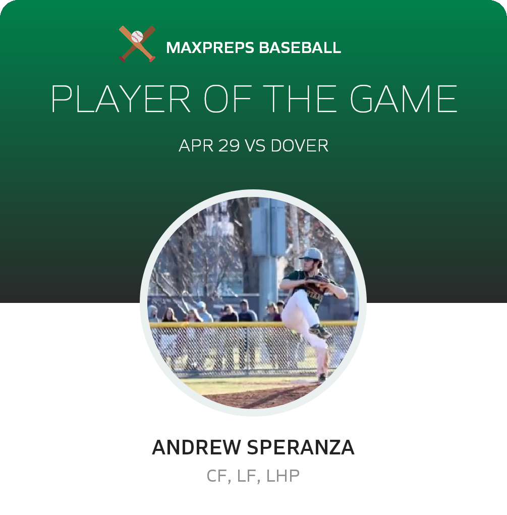 #5 Andrew Speranza Player of the Game badge