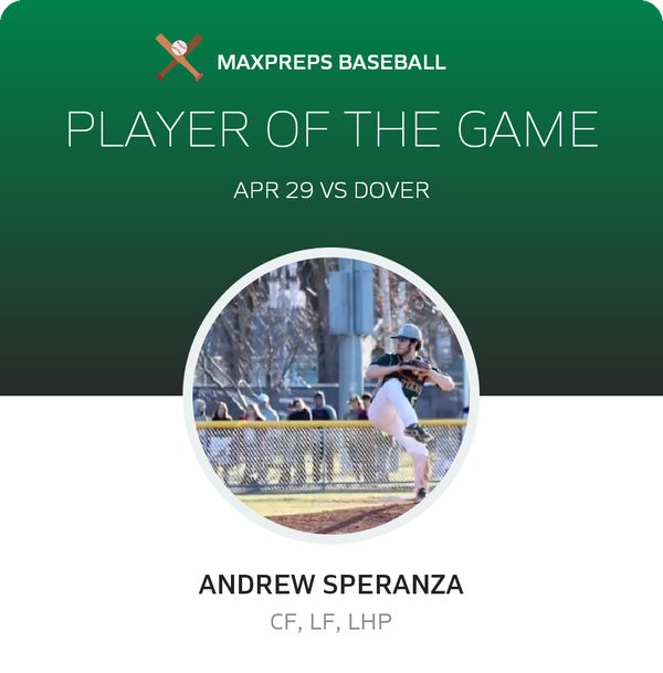 #5 Andrew Speranza Player of the Game badge