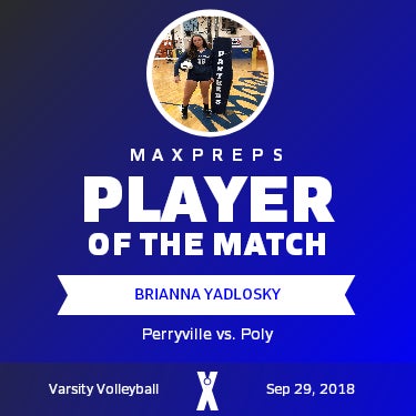 #18 Brianna Yadlosky Player of the Game badge