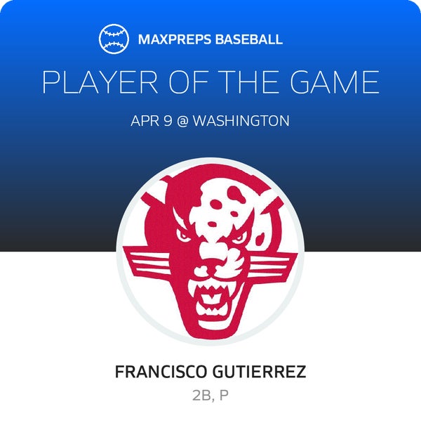 #16 Francisco Gutierrez Player of the Game badge