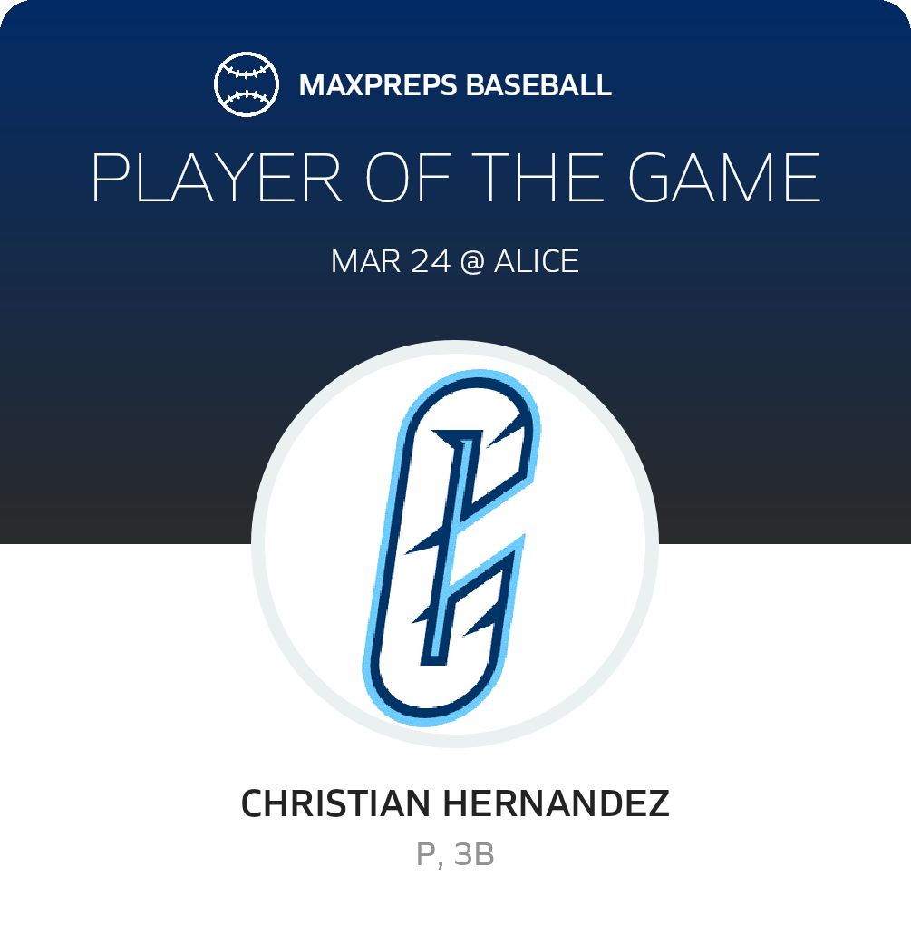 #0 Christian Hernandez Player of the Game badge