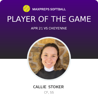#33 Callie  Stoker  Player of the Game badge