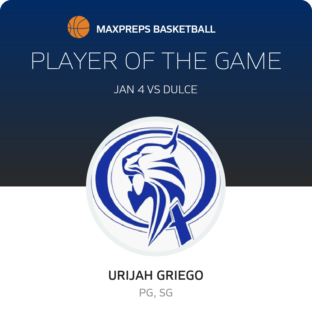 #1 Urijah Griego Player of the Game badge