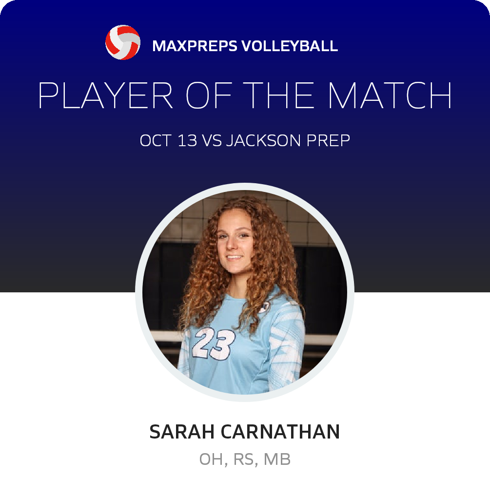 #23 Sarah Carnathan Player of the Game badge