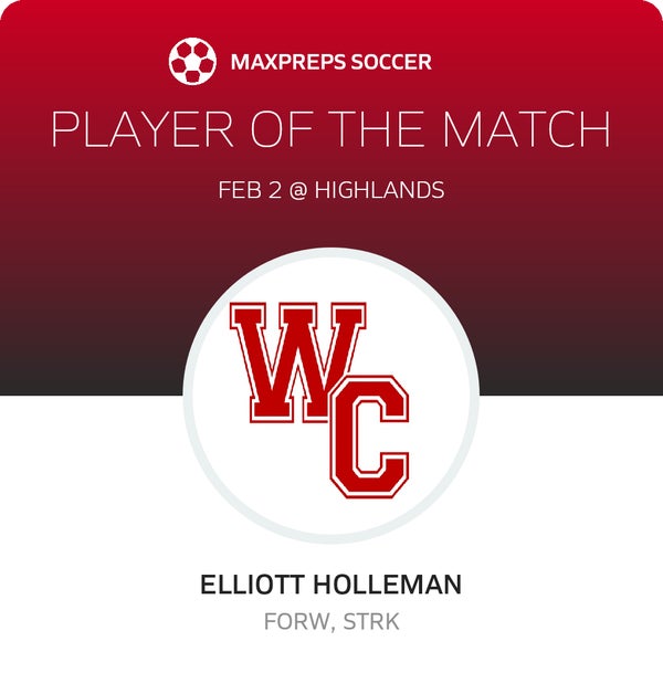 #6 Elliott Holleman Player of the Game badge