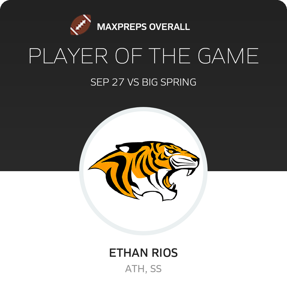 #11 Ethan Rios Player of the Game badge