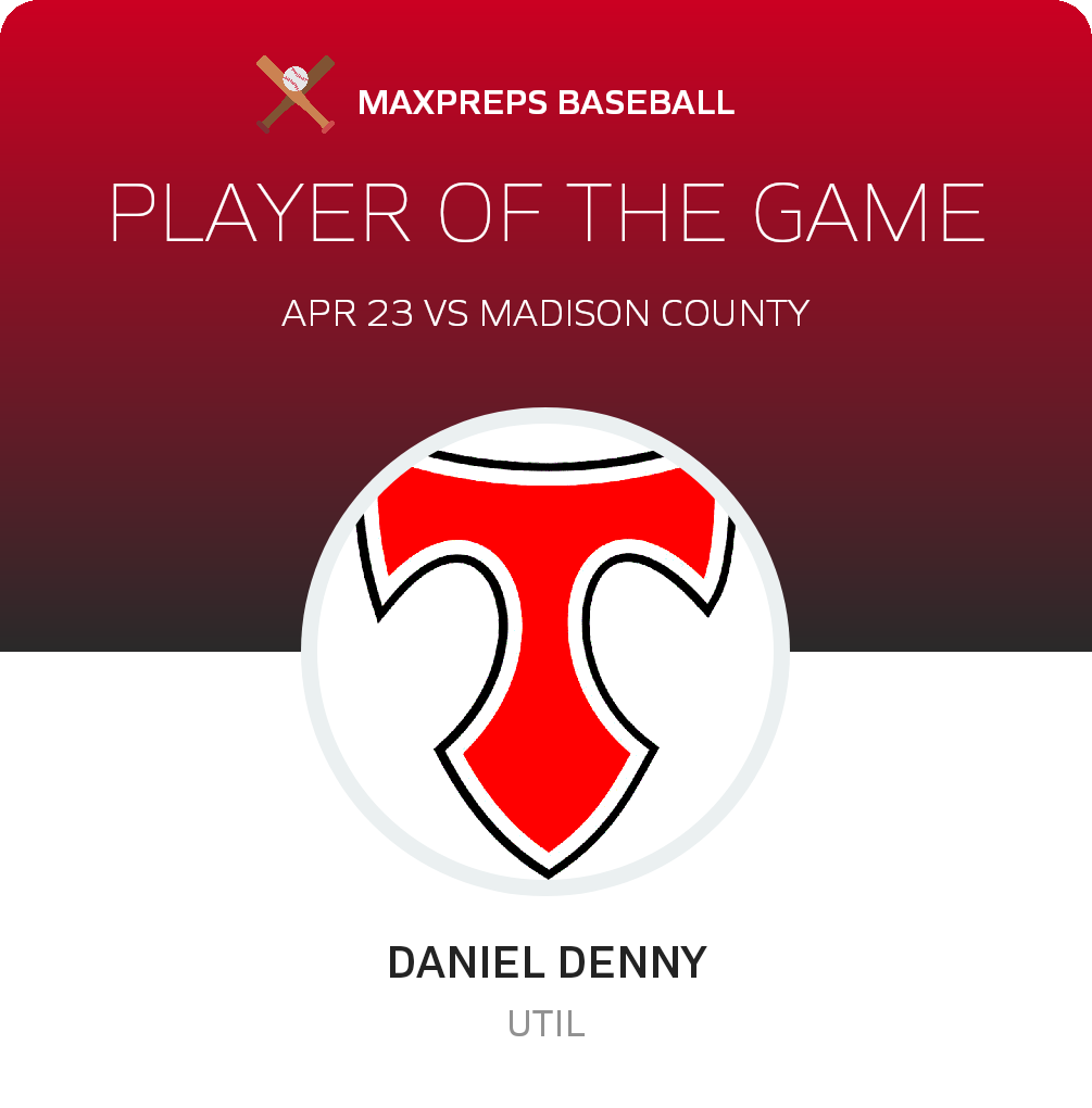 #34 Daniel Denny Player of the Game badge