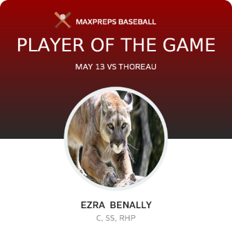 #3 Ezra  Benally Player of the Game badge