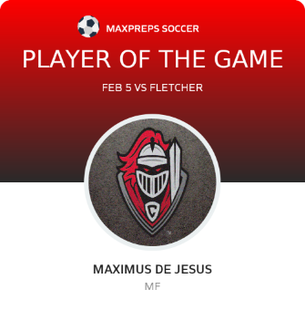 #9 Maximus De Jesus Player of the Game badge