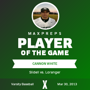 #17 Cannon White Player of the Game badge