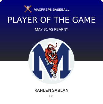 #21 Kahlen Sablan Player of the Game badge
