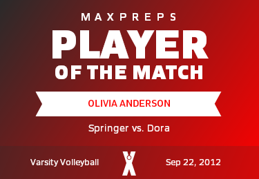 #10 Olivia Anderson Player of the Game badge