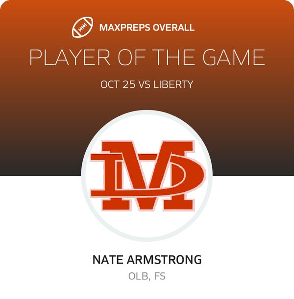 #1 Nate Armstrong Player of the Game badge