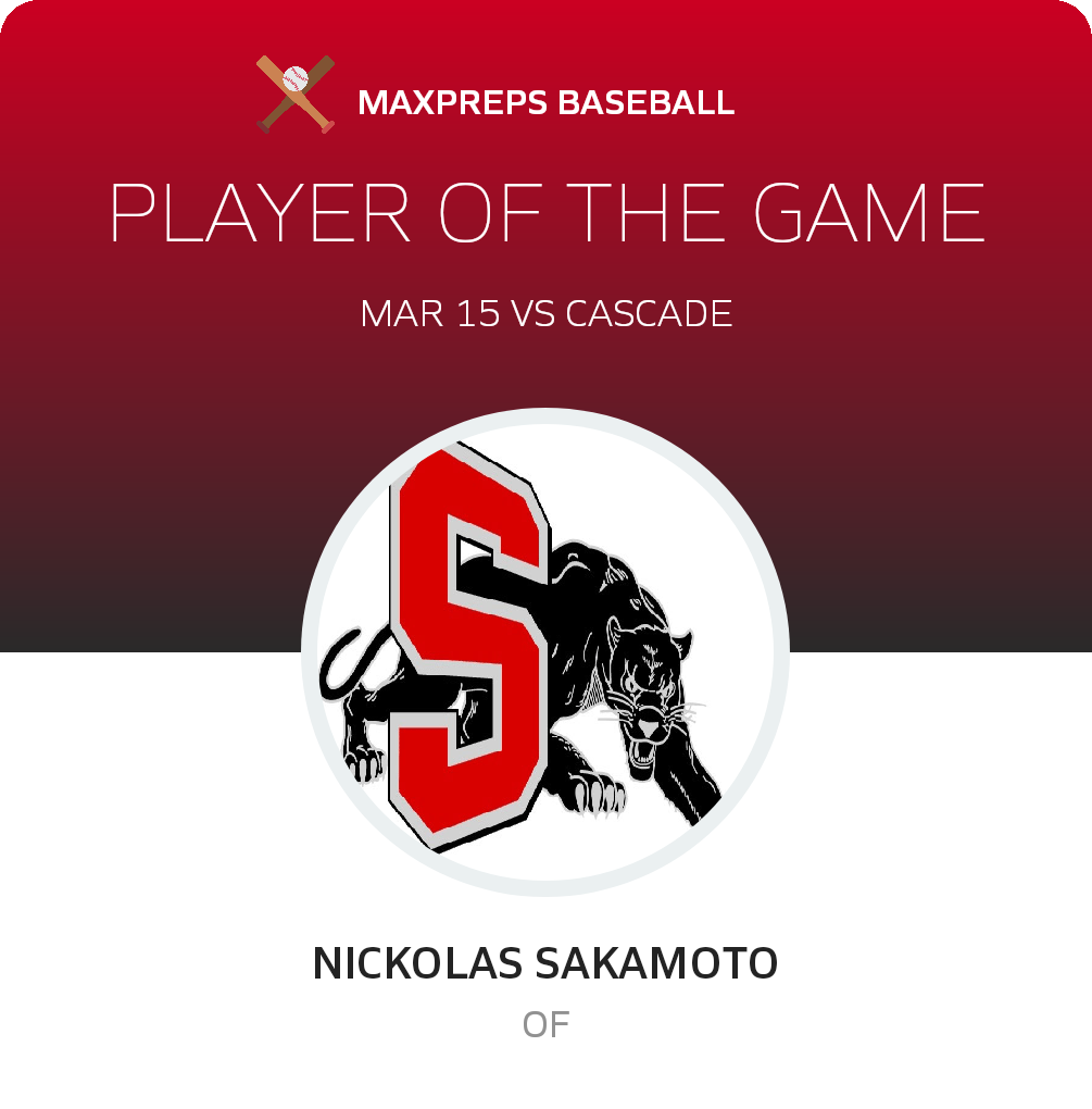 #24 Nickolas Sakamoto Player of the Game badge