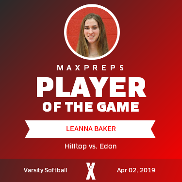 #33 Leanna Baker Player of the Game badge